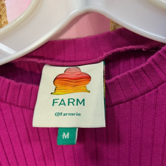 FARM Rio Fuchsia Ribbed Bodysuit - Picture 3 of 6